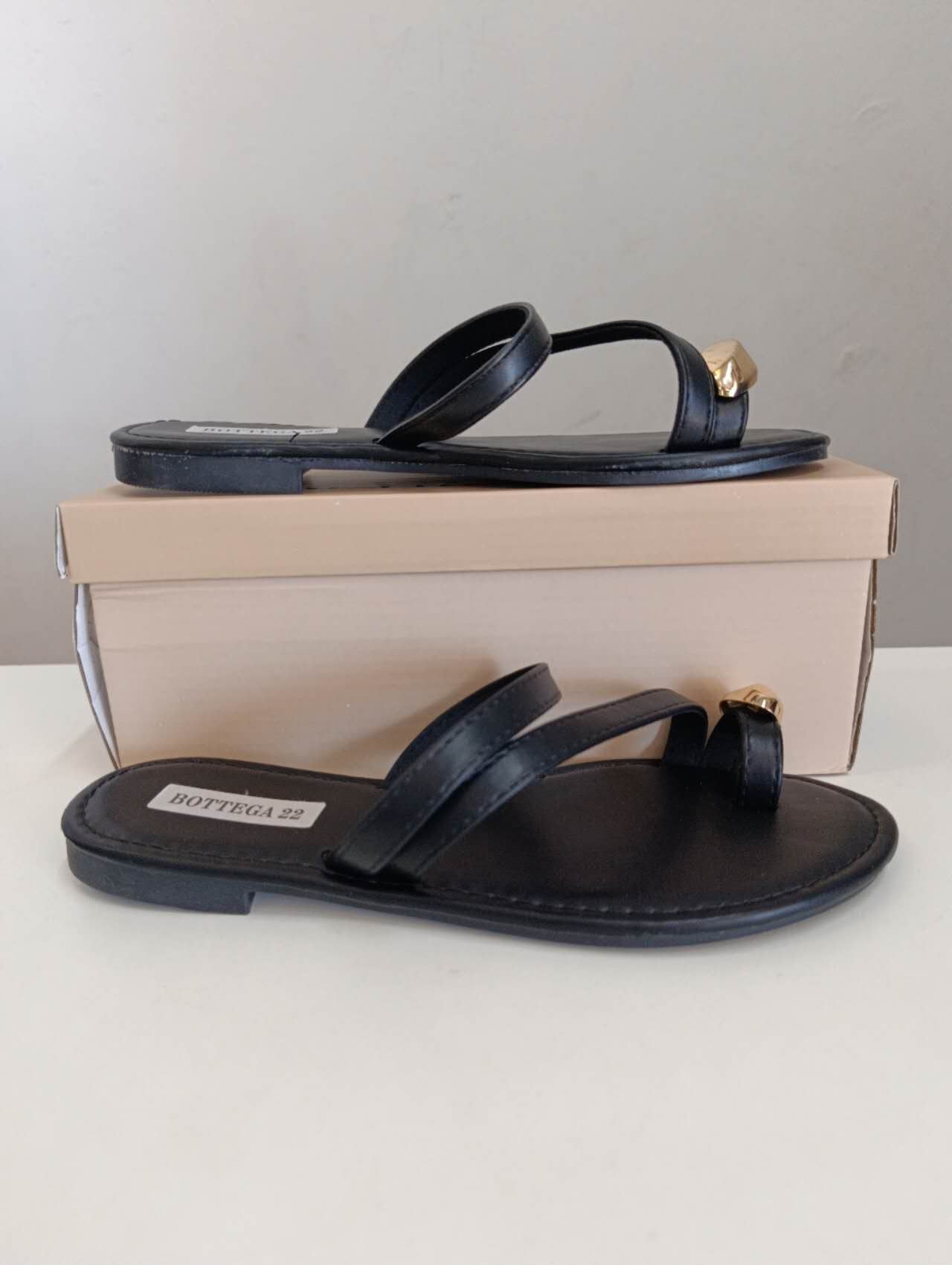 Sandali Infradito Neri BOTTEGA 22 - Vista 5